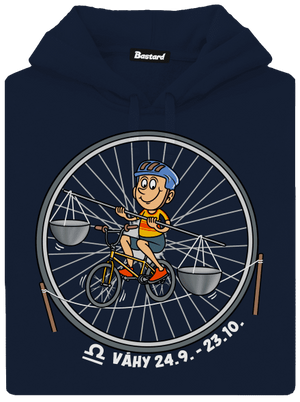Cyklistický horoskop: Váhy pánska mikina klokanka Navy