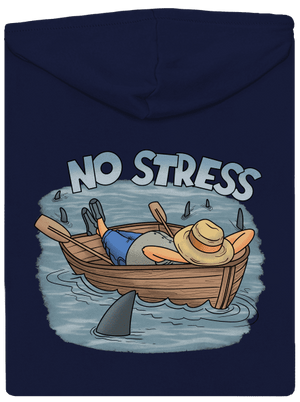 No stress pánska mikina na zips Navy