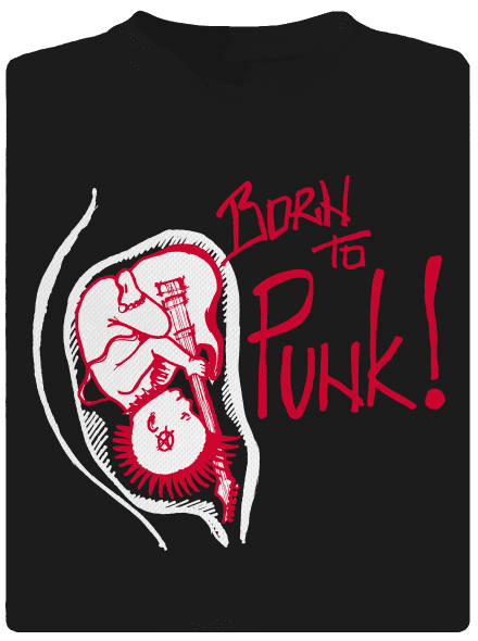Born to punk pánske športové tričko Black