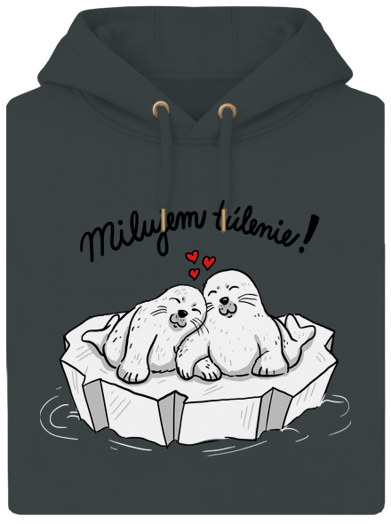 Milujem túlenie unisex mikina premium Charcoal