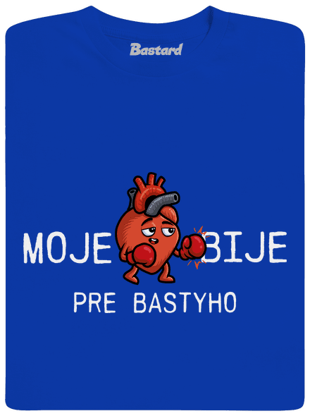 Moje srdce bije pánske dlhý rukáv Royal Blue