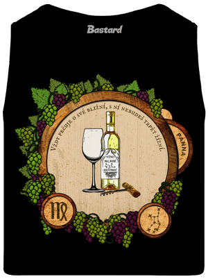 Vínny horoskop: Panna pánske tielko Black