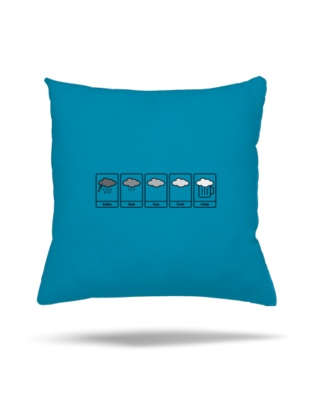 Predpoveď počasia vankúš Blue Turquoise