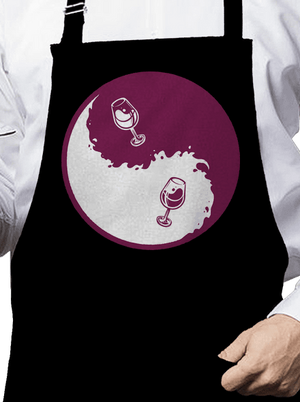 Jin Jang víno zástera Black