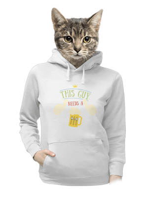 This guy needs a beer dámska mikina klokanka White