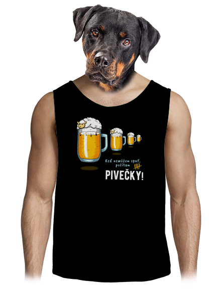 Pivečka pánske tielko Black