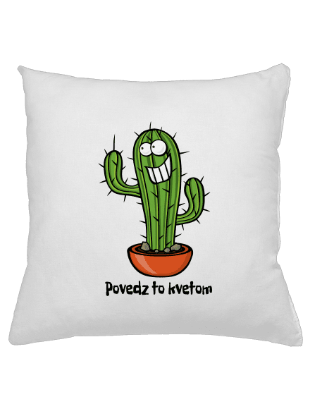 Povedz to kvetom vankúš White
