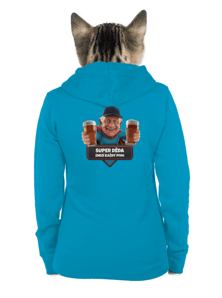 Super dedo dámska mikina na zips Blue Atol