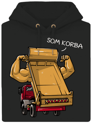 Korba unisex mikina premium Dark Black