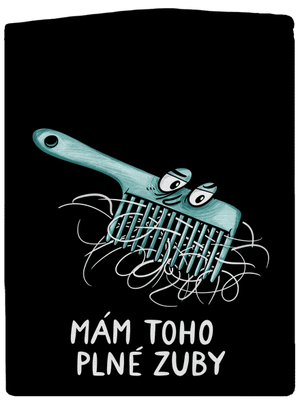 Plné zuby pánska mikina na zips Black