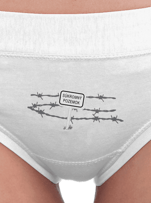 Súkromný pozemok dámske nohavičky White