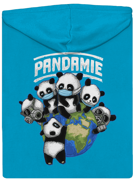 Pandamie dámska mikina na zips Blue Atol
