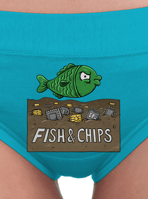 Fish and IT chips dámske nohavičky Turquoise