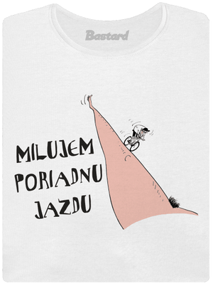 Milujem jazdu dámske tričko s lemom White