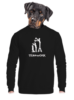 TeamWork unisex mikina bez kapucne Black