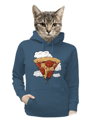 Pizzašutista dámska mikina klokanka Denim