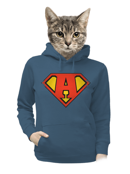 Som superhrdina dámska mikina klokanka Denim