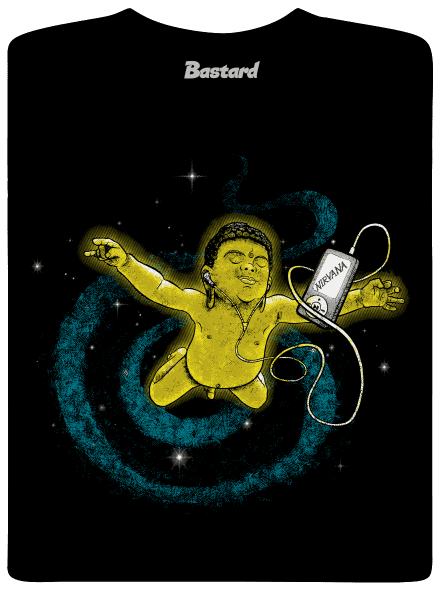 Vesmírna Nirvana pánske dlhý rukáv Black