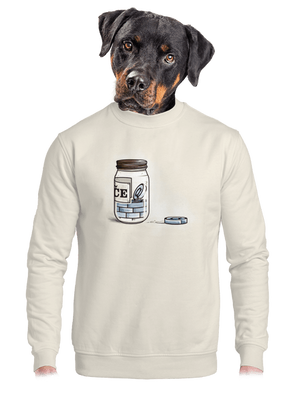 unisex mikina bez kapucne