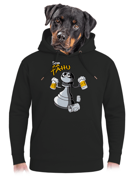 Na ťahu unisex mikina premium Dark Black