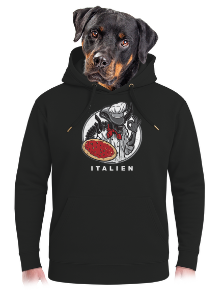 Italien unisex mikina premium Dark Black
