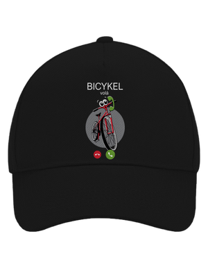 Bicykel volá šiltovka baseballka Black