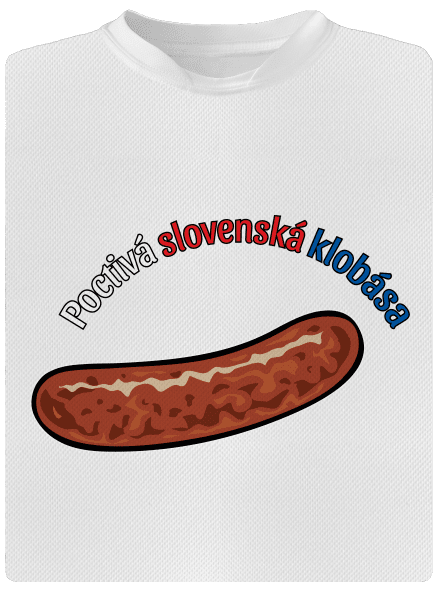Poctivá buchta a klobása pánske športové tričko White