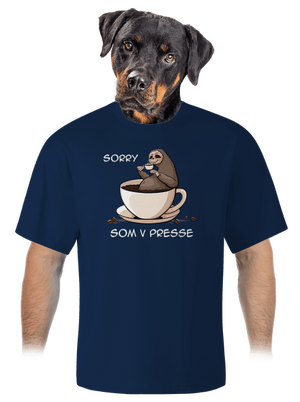 V presse unisex tričko oversized Midnight Blue