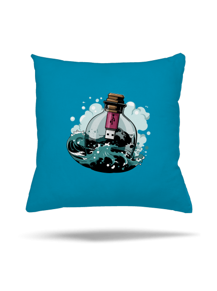 USB odkaz vo fľaši vankúš Blue Turquoise