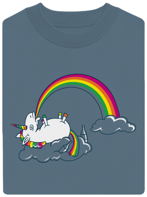 Tajomstvo dúhy unisex mikina bez kapucne Nordic Blue