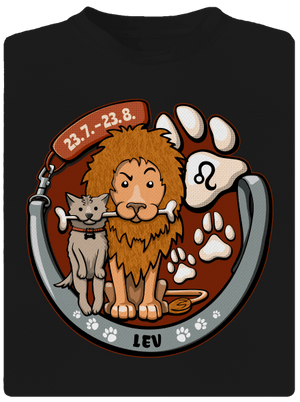 Psí horoskop: Lev detské športové tričko Black