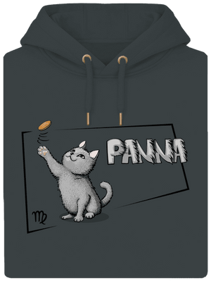 Mačací horoskop: Panna unisex mikina premium Charcoal