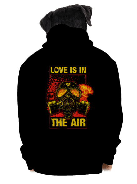 Love is in the Air pánska mikina na zips Black