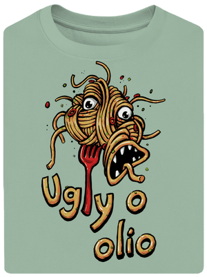 Ugly o olio unisex tričko oversized Sage