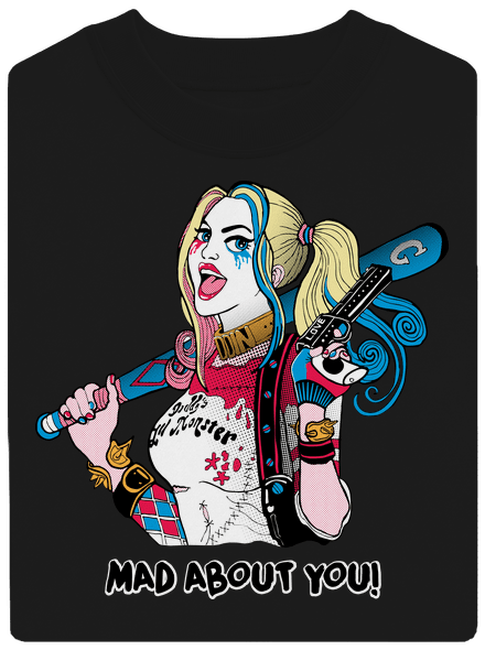 Joker a Harley unisex mikina bez kapucne Black
