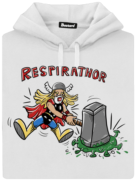 Respirathor dámska mikina klokanka White