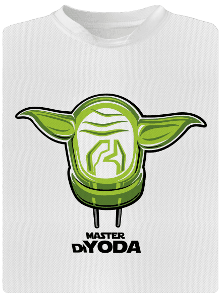 Mistr DiYoda pánske športové tričko White