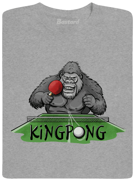 King pong pánske tričko Sport Grey