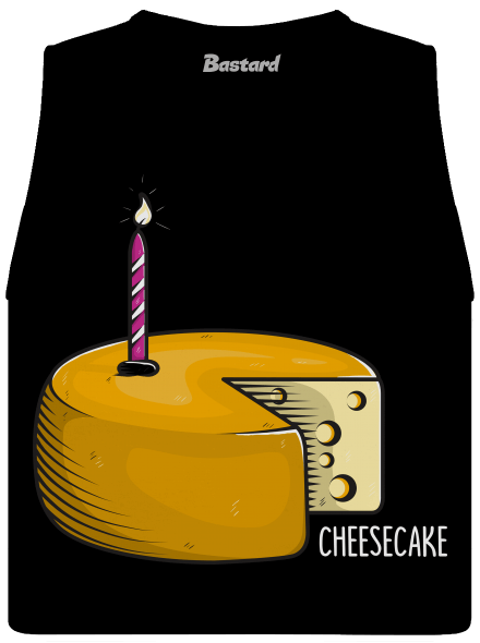 Cheese cake dámske tielko voľné Black