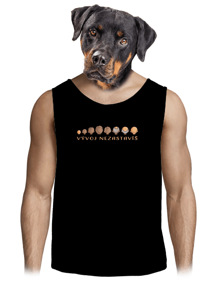 Vývoj nezastavíš pánske tielko Black