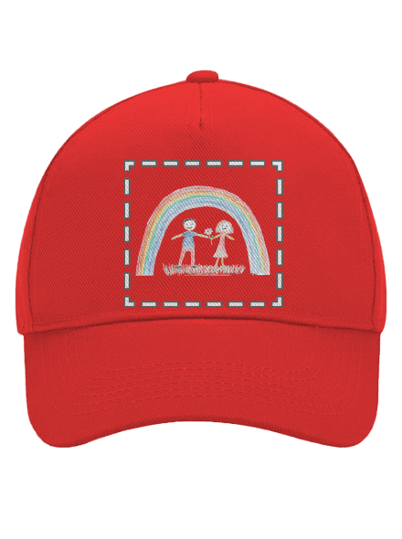 Detské kresby - Nahraj vlastnú šiltovka baseballka Classic Red