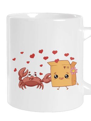 Krab a krabica veľký hrnček White