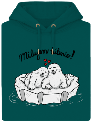 Milujem túlenie unisex mikina premium Emerald Green