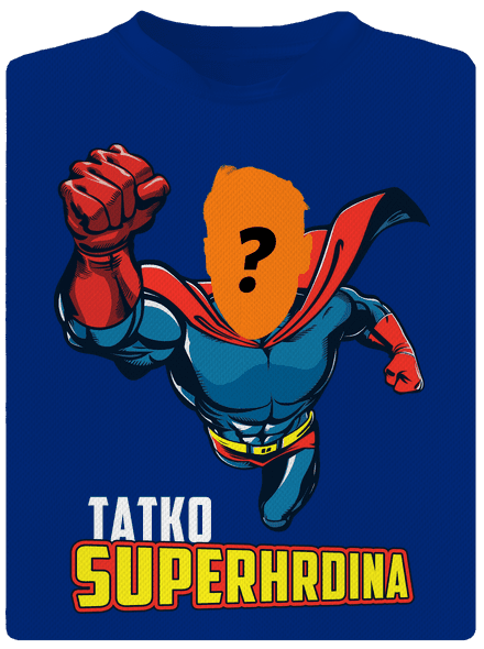 Tatko superhrdina pánske športové tričko Royal Blue Mal