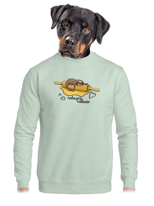 Milujem váľanie unisex mikina bez kapucne Blush Mint