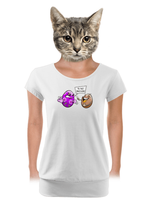 Zmaľujem ťa dámske tričko s lemom White