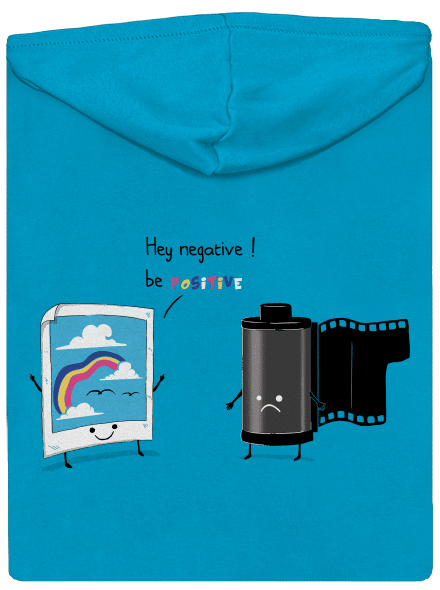 Be positive dámska mikina na zips Blue Atol
