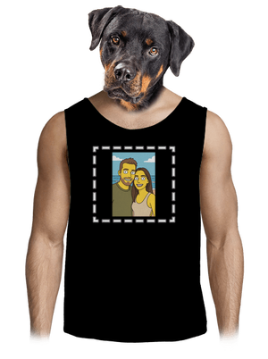 Simpsonovi z vlastnej fotky pánske tielko Black