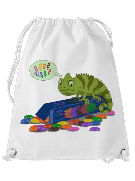 Zmätený chameleón vak White