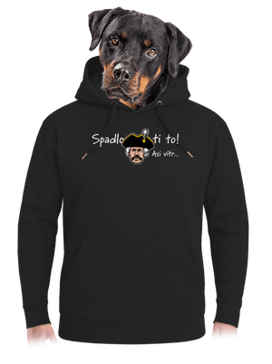 Spadlo ti to unisex mikina premium Dark Black